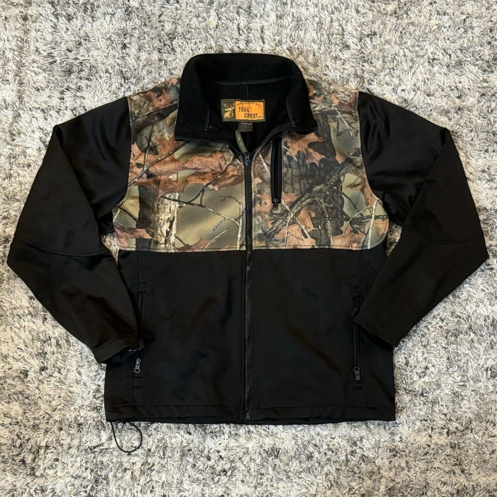 Trail Crest Lightweight Camo Fleece Hunting Jacket M
